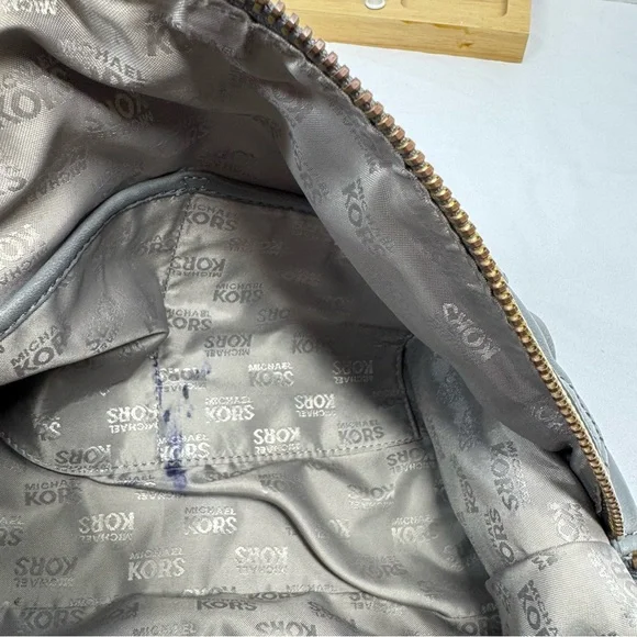 Michael Kors Charcoal Satchel with Gold Accents - Picture 9 of 15